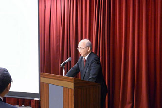 吉田順一　日本モンゴル協会会長、早稲田大学教授の来賓の挨拶